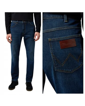 Blugi Barbati,  Larston, Slim Fit, Talie Joasa, 5 Buzunare, Fermoar, Lungi, Bumbac, W36-L34 US, Albastru