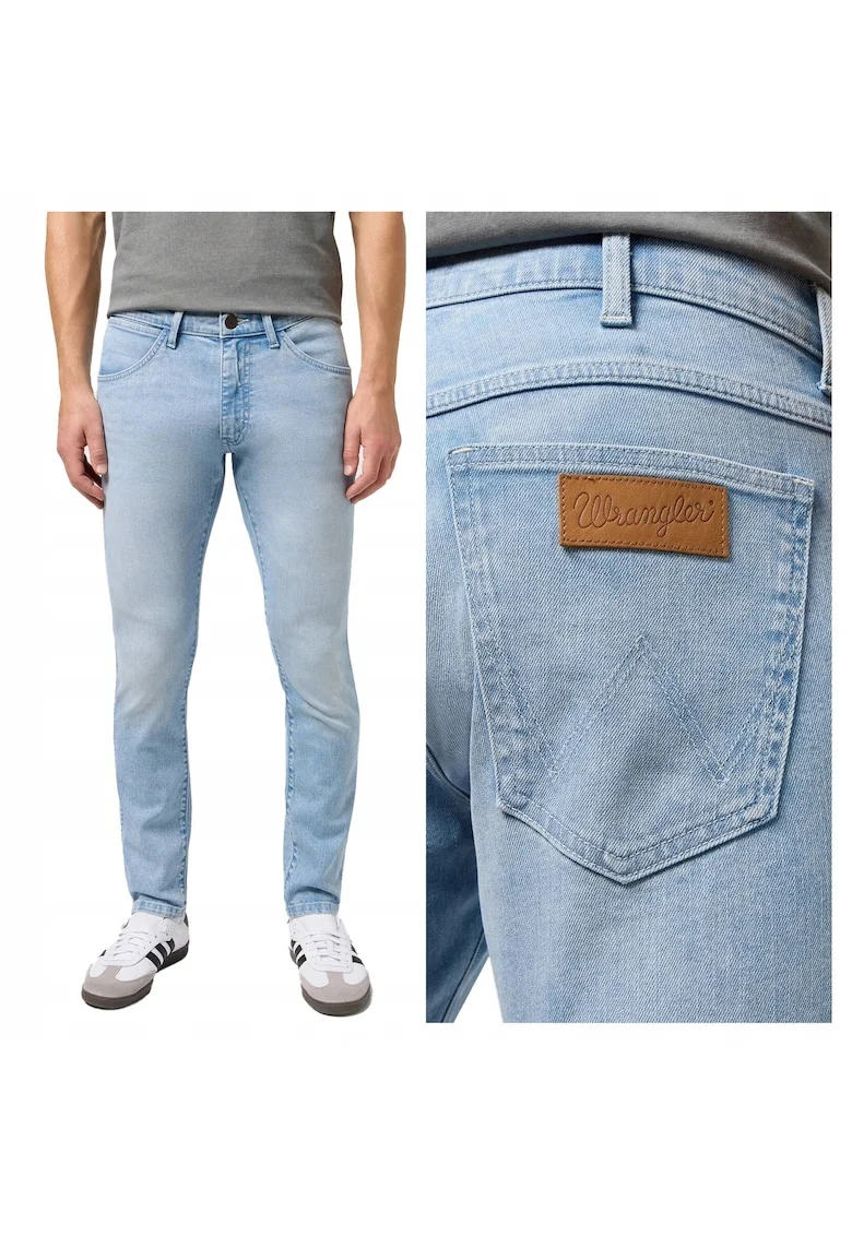 Blugi Barbati,  Bryson, Skinny Fit, Talie Medie, 5 Buzunare, Fermoar, Lungi, Bumbac, W33-L32 US, Albastru