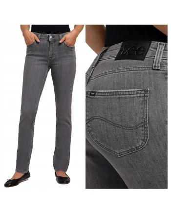 Blugi Dama,  Elly, Skinny Fit, Talie Inalta, 5 Buzunare, Fermoar, Lungi, Bumbac, W27-L33 US, Gri