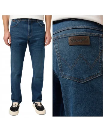 Blugi Barbati,  Texas, Straight Fit, Talie Medie, 5 Buzunare, Fermoar, Lungi, Bumbac, W32-L34 US, Albastru
