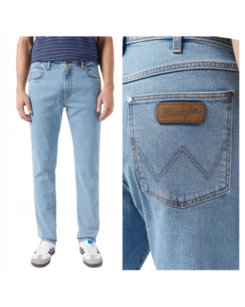 Blugi Barbati,  Larston, Slim Fit, Talie Medie, 5 Buzunare, Fermoar, Lungi, Bumbac, W30-L34 US, Albastru