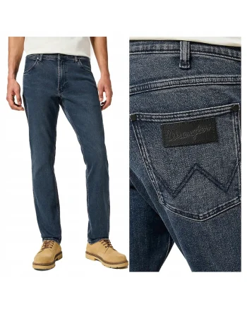 Blugi Barbati,  Greensboro, Straight Fit, Talie Medie, 5 Buzunare, Fermoar, Lungi, Bumbac, W31-L34 US, Albastru