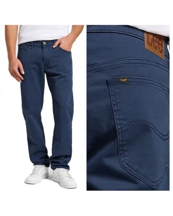 Blugi Barbati,  Daren Zip Fly, Straight Fit, Talie Medie, 5 Buzunare, Fermoar, Lungi, Bumbac, Albastru, Albastru