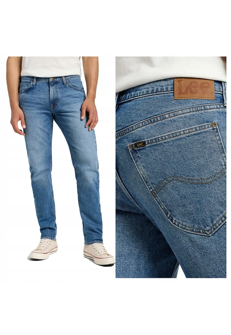 Blugi Barbati,  Riverway, Straight Fit, Talie Medie, 5 Buzunare, Fermoar, Lungi, Bumbac, W36-L32 US, Albastru