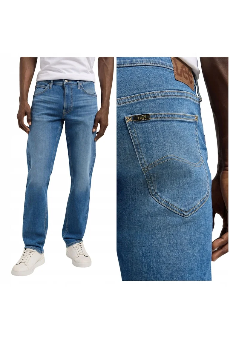 Blugi Barbati,  Daren Zip Fly, Fit, Talie Medie, 5 Buzunare, Fermdwqfoar, Lungi, Bumbac, Albastru, Albastru