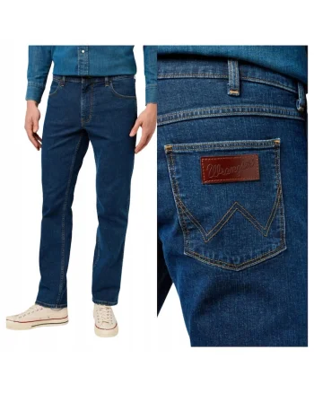Blugi Barbati,  Greensboro, Straight Fit, Talie Medie, 5 Buzunare, Fermoar, Lungi, Bumbac, W31-L30 US, Albastru