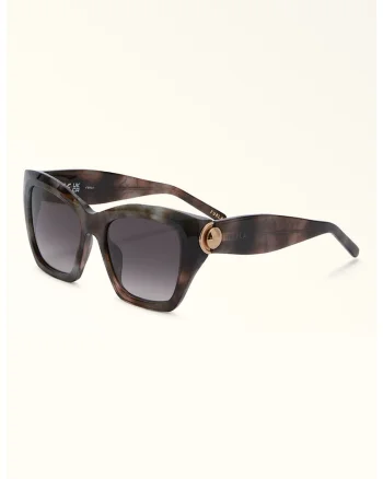 Ochelari de soare cat-eye cu lentile in degrade, Maro/Gri