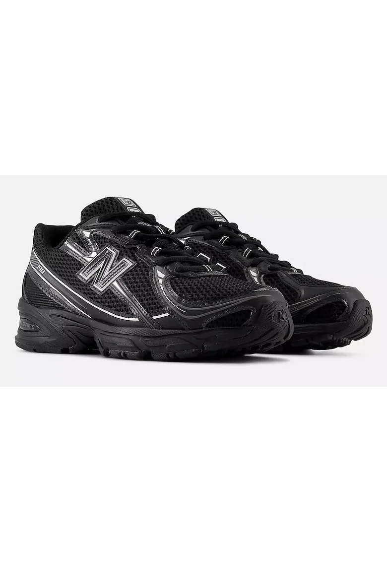 Sneakers unisex, 740, negri gri argintiu, Negru