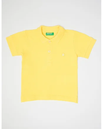 Tricou polo de bumbac pique, Galben pai