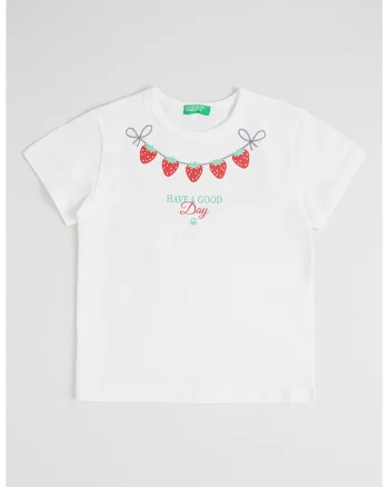Tricou din bumbac cu imprimeu, Rosu/Alb/Verde menta