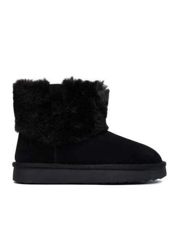 Ghete de zapada dama,  CEO-HDR241212-18, piele naturala, negru