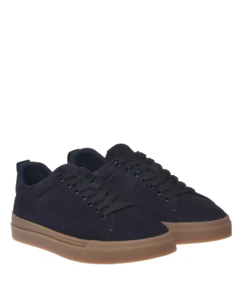 Pantofi sport de piele intoarsa cu varf rotunjit, Albastru