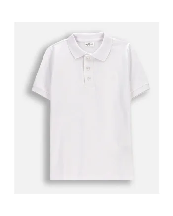 Tricou  polo alb, Alb