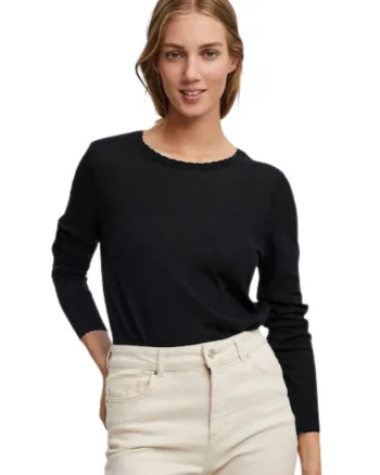Pulover Linnea cu guler rotund,