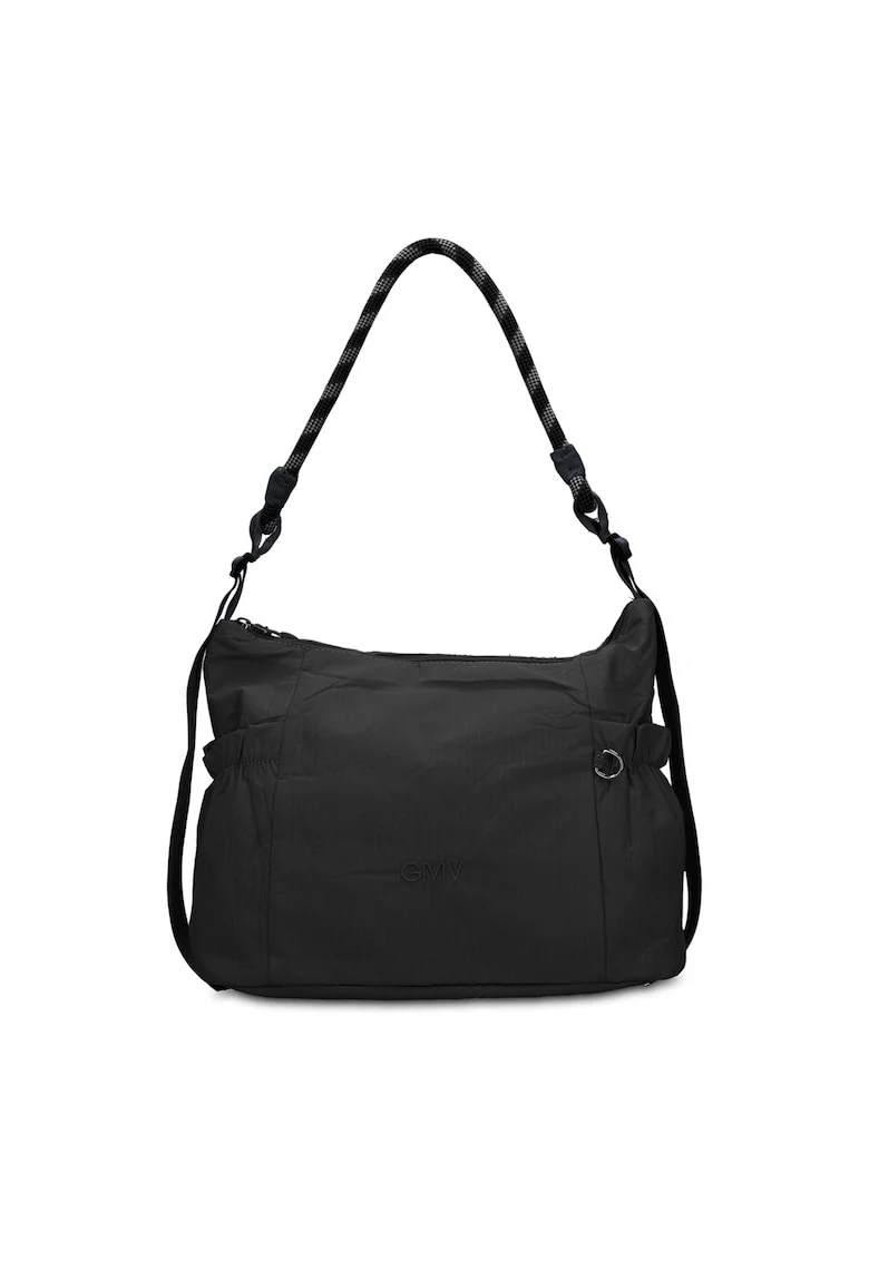 Geanta de piele ecologica cu bareta Solara Chic, Negru