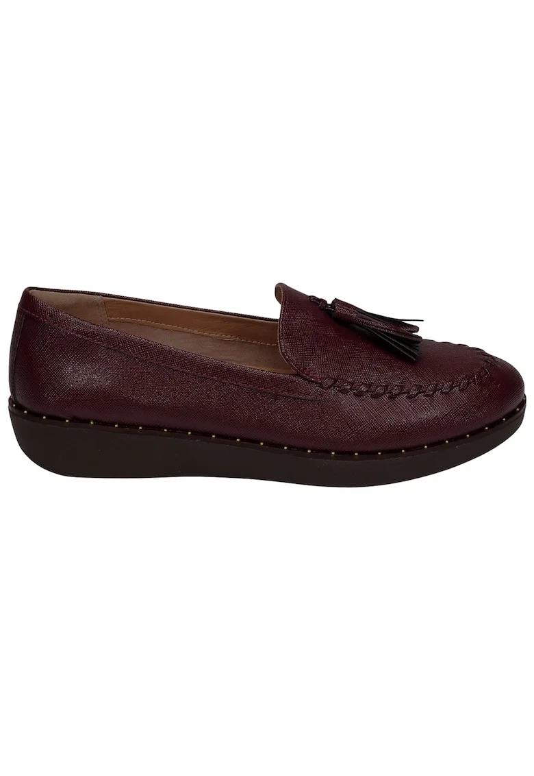 Pantofi loafer din piele ecologica cu ciucuri,
