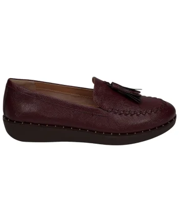 Pantofi loafer din piele ecologica cu ciucuri,