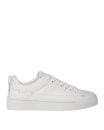 Pantofi sport low-cut din piele, Alb