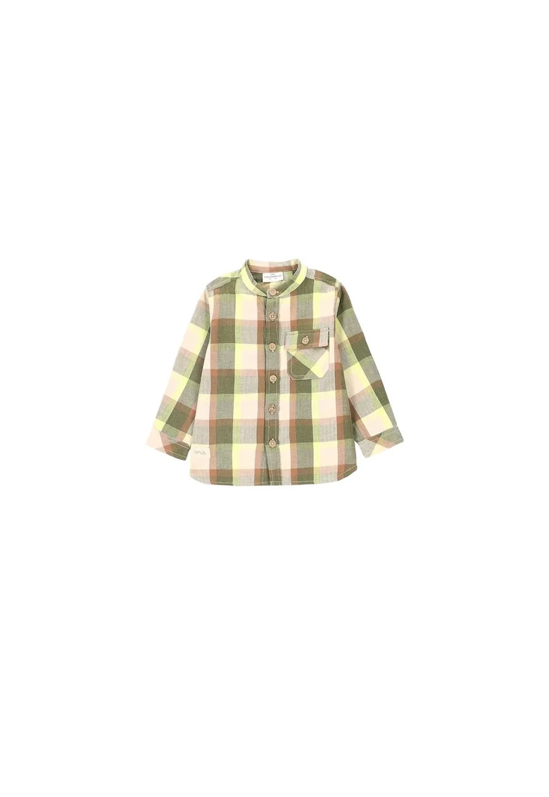Camasa baieti,  Bumbac, Imprimeu carouri, Multicolor
