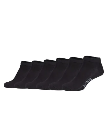 Set de sosete pana la glezna cu logo - 6 perechi, Negru