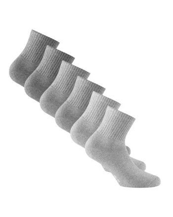 Set de sosete unisex din amestec de bumbac - 6 perechi, Gri