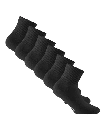 Set de sosete unisex din amestec de bumbac - 6 perechi, Negru