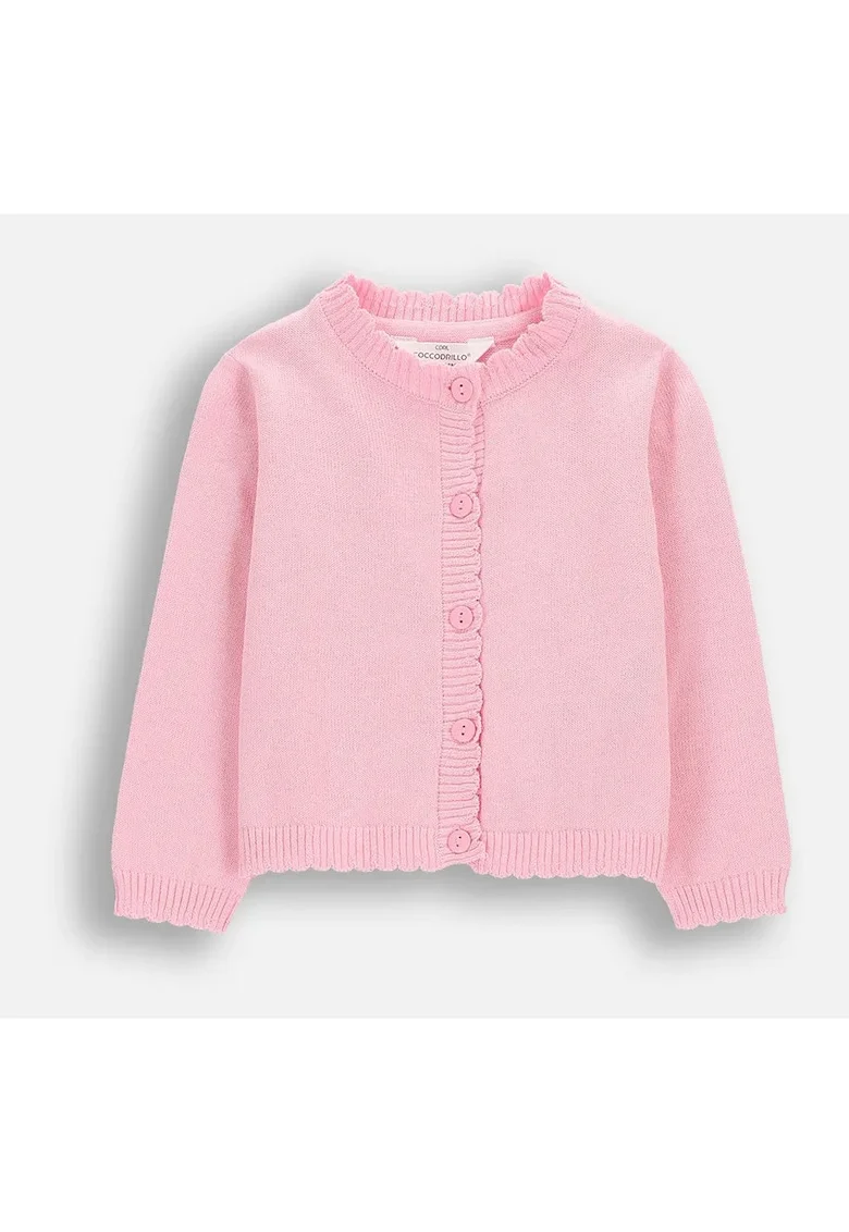 Cardigan copii  roz pudrat, Roz pudrat