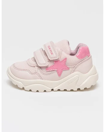 Pantofi sport Ciufciuf wedge cu velcro, Roz pastel/Alb murdar
