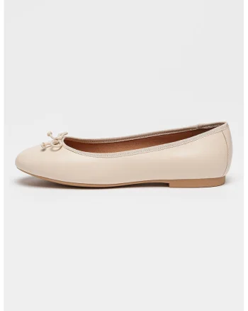 Balerini de piele New Palmaria, Bej deschis
