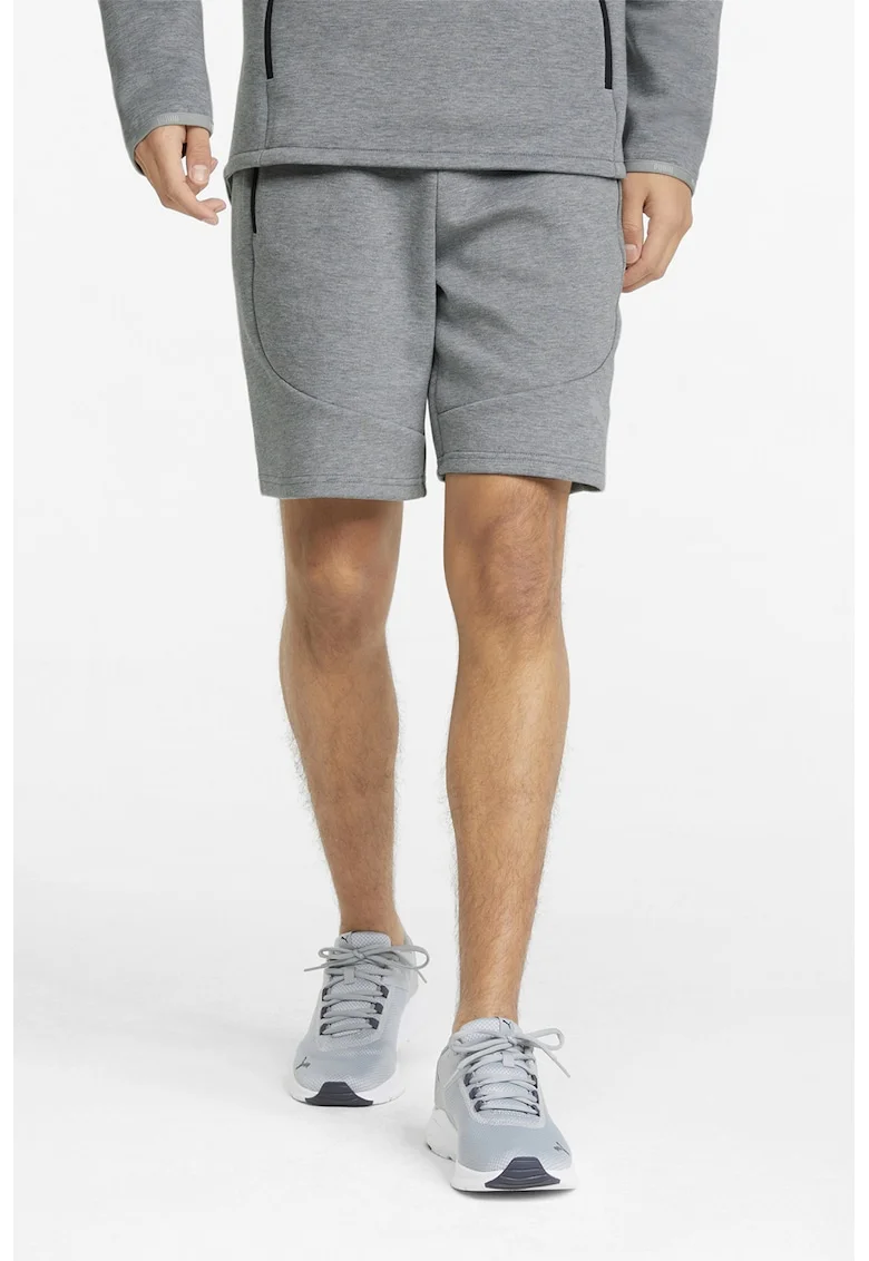 Pantaloni scurti cu buzunar laterale si tehnologie DryCell Evostripe, Gri melange