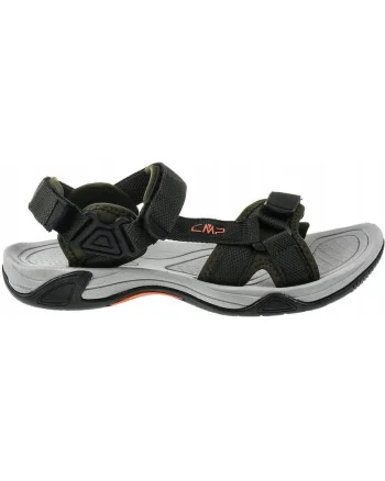 Sandale Hamal Hiking barbati,  Piele ecologica, Negru/Gri, 46