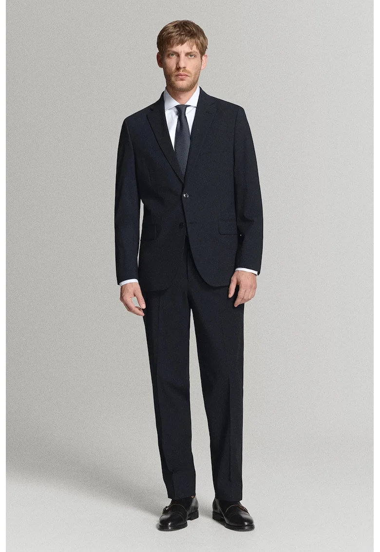 Pantaloni eleganti cu talie medie, Albastru ultramarin