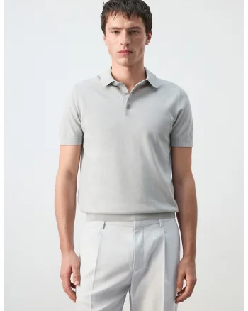 Tricou polo din bumbac, Verde menta