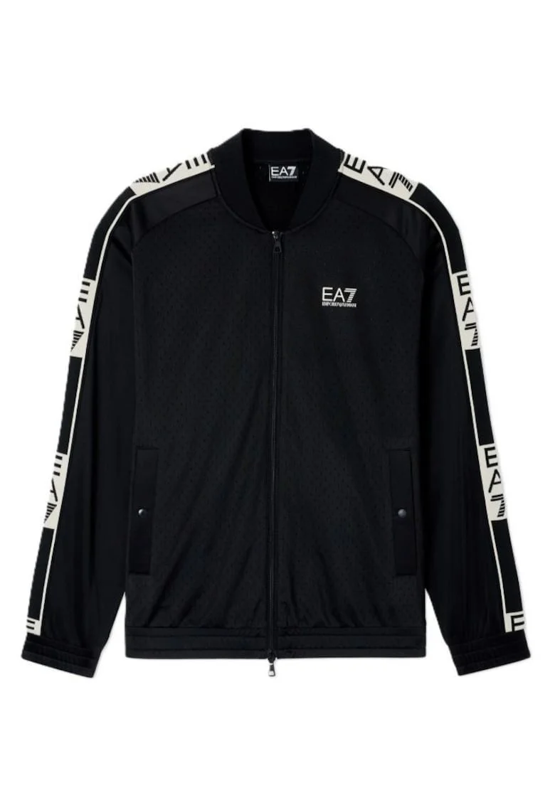 Bluza barbati cu fermoar  TRAIN GRAPHIC SERIES M T-TOP FZ SPECIAL TAPE PL, Poliester, Negru, Negru