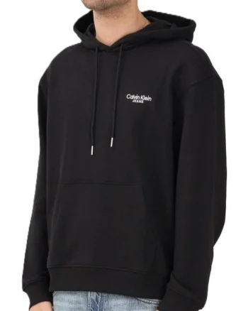 Hanorac barbati  LS LOGO BACK PRINT HOODIE, Bumbac, Negru, Negru