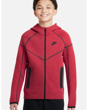 Hanorac cu maneci raglan Tech, Rosu/Negru