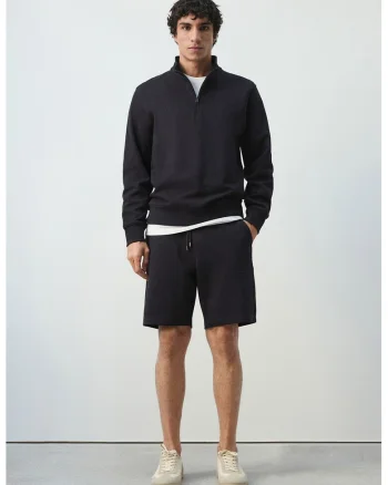 Pantaloni scurti de trening cu snur, Bleumarin