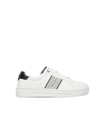 Pantofi sport dama  adidasi femeie, alb, tesatura,