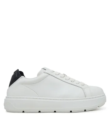 Pantofi sport dama,  sneakers, alb/negru, piele naturala,