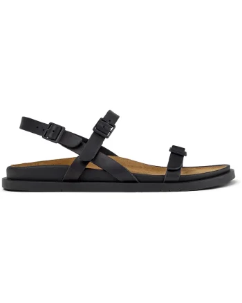 Sandale din piele Lluc, Negru