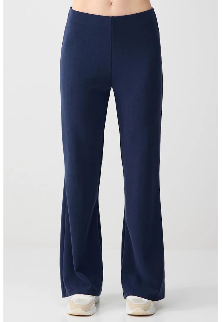 Pantaloni relaxed-fit din amestec de modal, Bleumarin