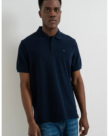 Tricou polo regular fit, Bleumarin