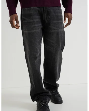 Blugi relaxed fit, Negru stins