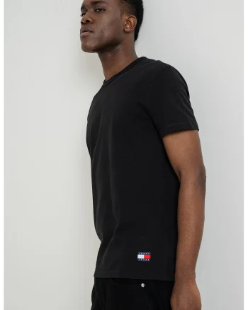 Tricou slim fit de bumbac, Negru