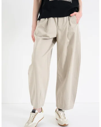Pantaloni relaxed-fit Frankie, Bej