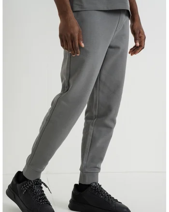 Pantaloni de trening din bumbac Dayote, Gri carbune