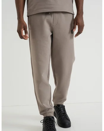 Pantaloni relaxed fit de trening Dimacs, Maro taupe