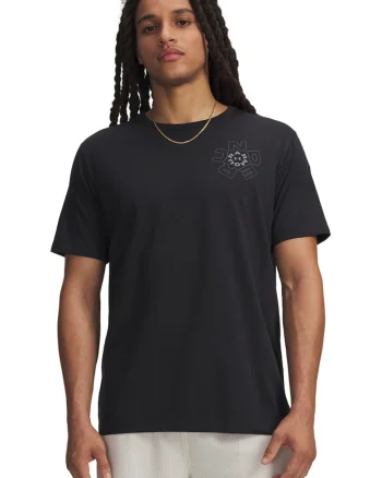 Tricou din amestec de bumbac Radial, Negru/Gri deschis