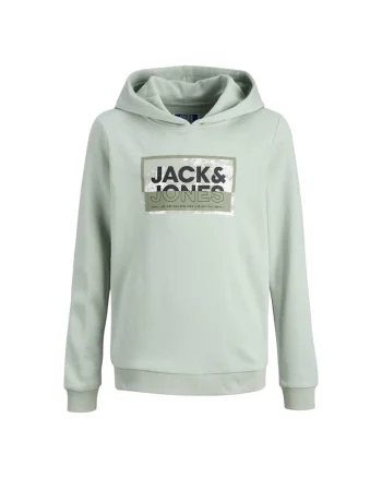 Hanorac JACK &JONES Logan Print Hood JNR Gri, Gri