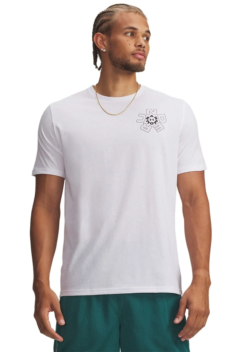 Tricou din amestec de bumbac Radial, Albastru pastel/Galben pal/Alb optic